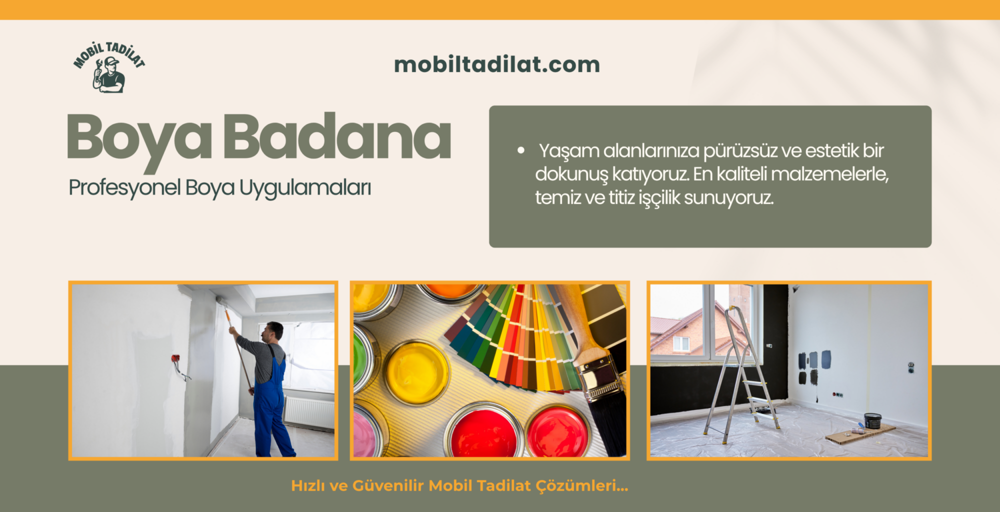 Saten Boya Uygulaması, Klasik Saten Boyama ve İç Mekan Boya/Badana Hizmetleri.